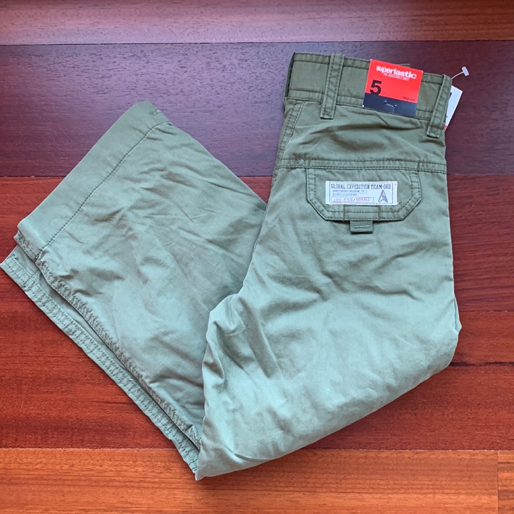 🌺 NWT GAP Lined Green Cargo Pants Sz 5